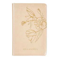 Bíblia The Purpose Book | A21 | Capa Couro Soft Bege Flores